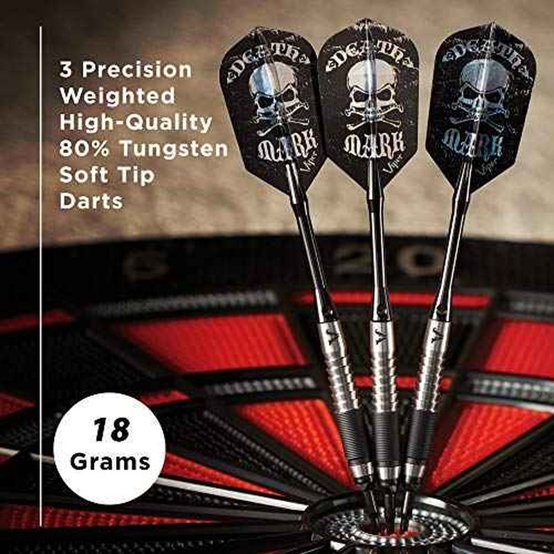 Viper Desperado 80% Tungsten Soft Tip Darts with Storage/Travel Case: Death Mark, 18 Grams