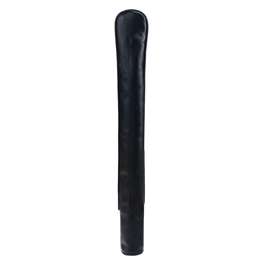 BIG TEETH Golf Alignment Stick Cover - Holds 2 Sticks, Leather, Black