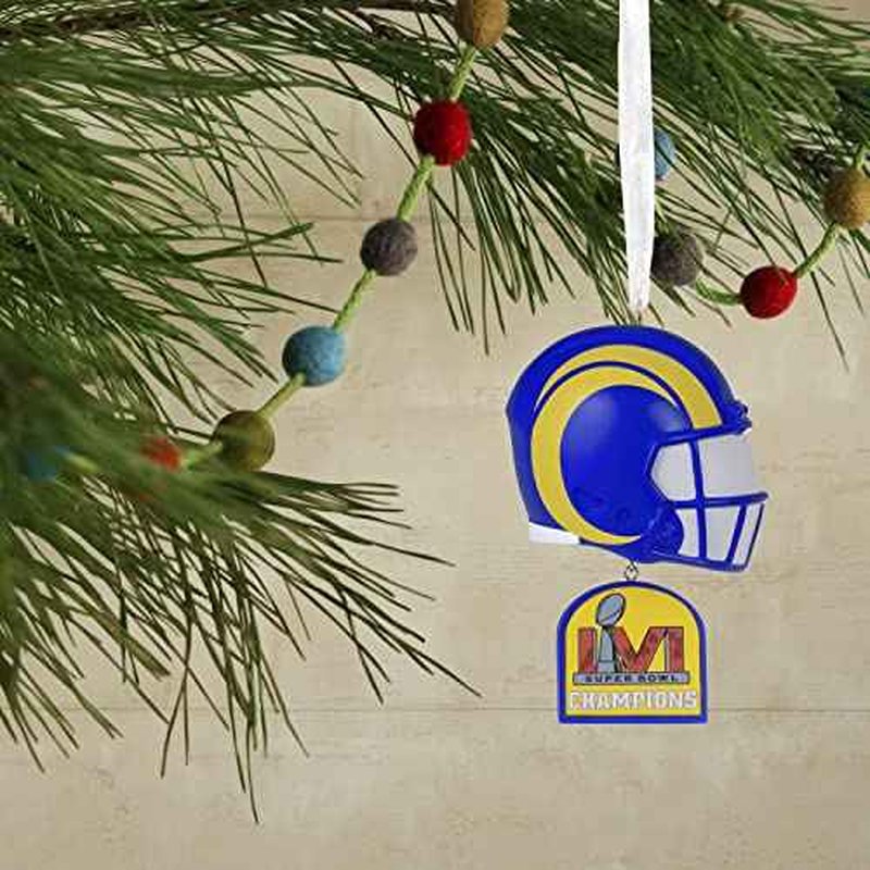Hallmark Los Angeles Rams Super Bowl LVI Champs Figural Helmet Christmas Ornament (0001OSL2374)