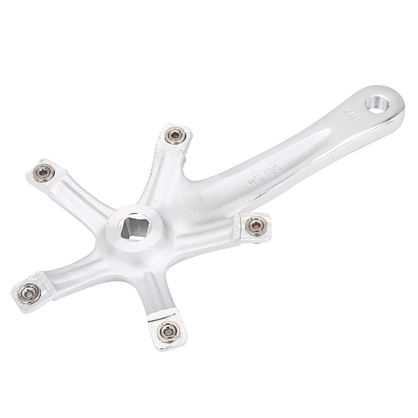 Bike Crankset, Bike Crank Arm Set, Aluminium Alloy Bike Single Speed Crankset, Left and Right Crank Arms Repair Parts for Mountain Bike, Road Bike (1 Pair)