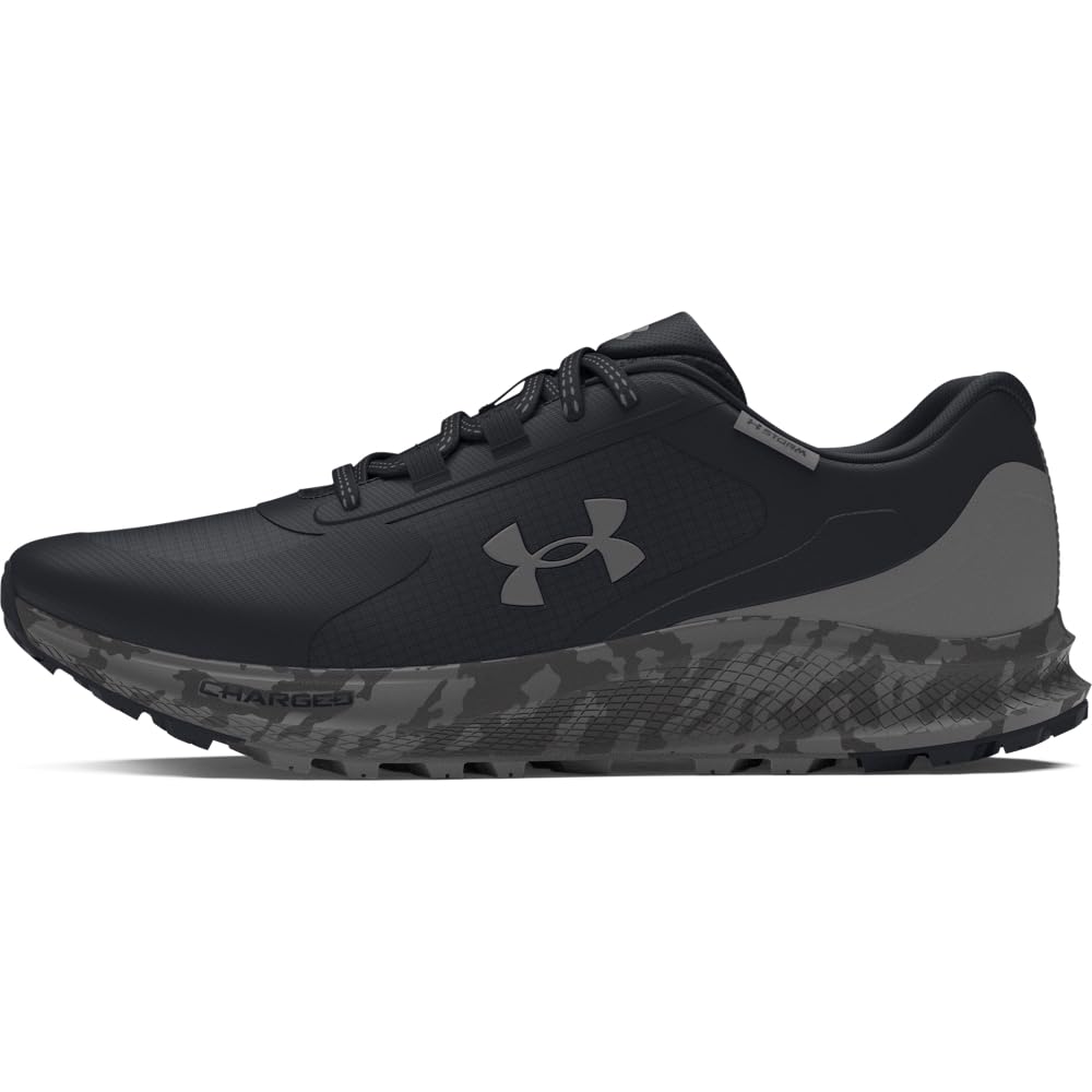 Under Armour Men's Charged Bandit Trail 3 Storm Proof, (001) Black/Castlerock/White, 9.5, US