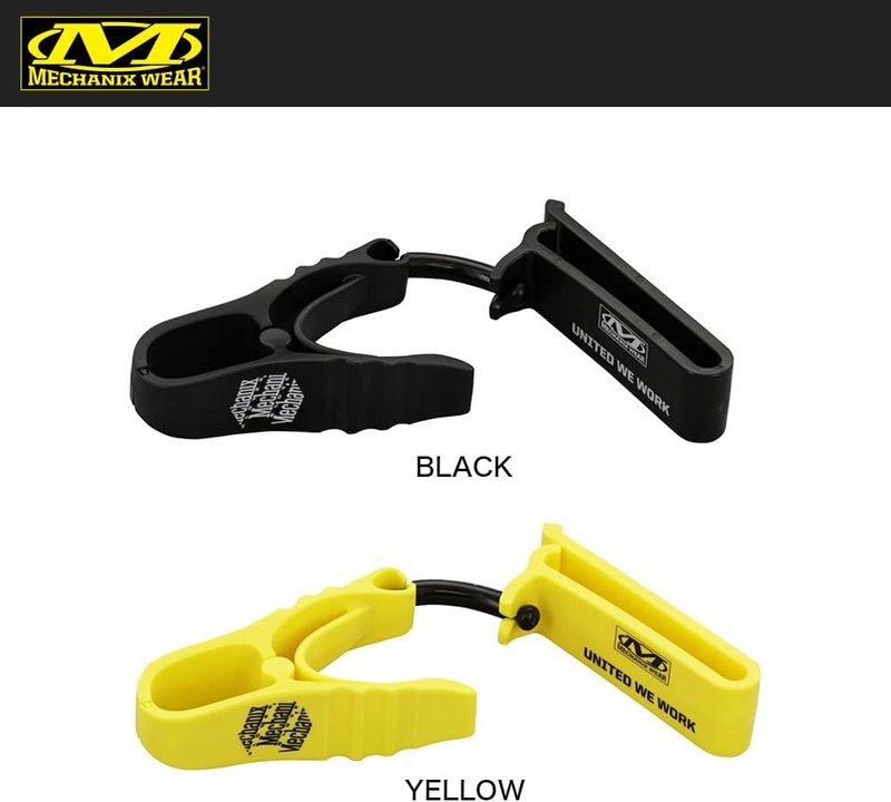 Mechanix Wear Glove Clip - Nonconductive Belt Attachment for Easy Glove Access | Yellow Safety Accessory