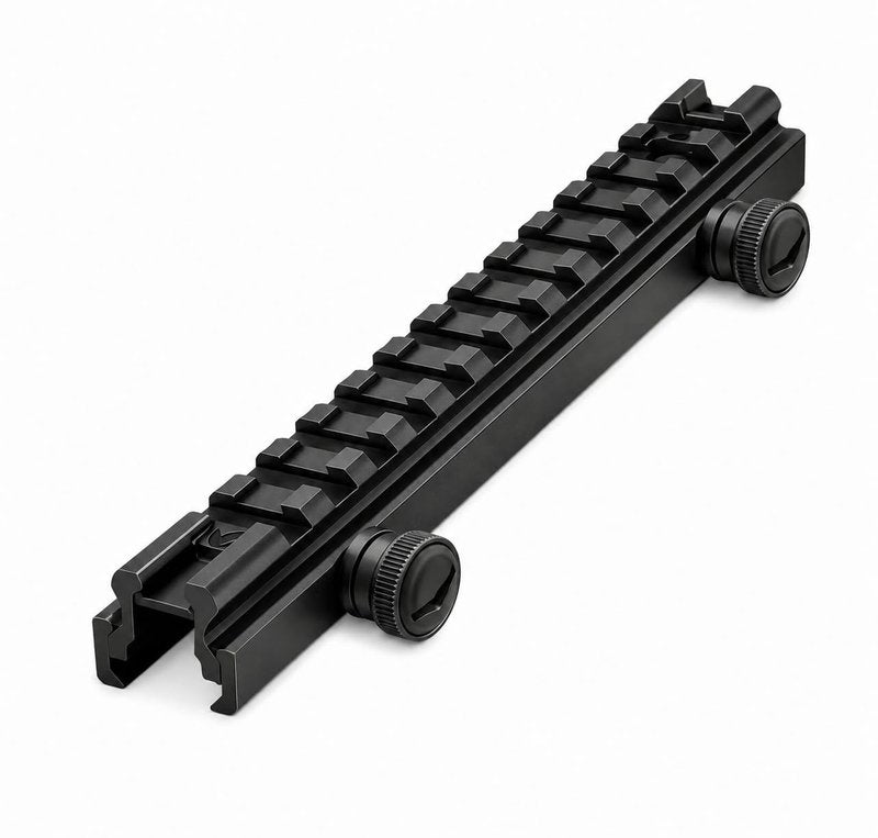 360 Tactical Low-Profile Full Size Riser Mount, 0.5" High 13 Slots Riser Mount 0.5 inch High for Scopes and Optics Three T Trading