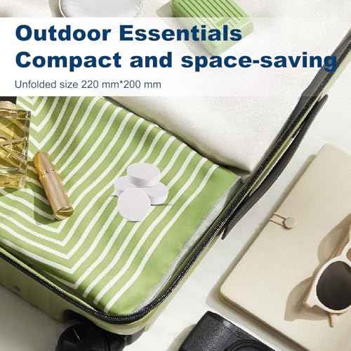 120 PCS Compressed Towels Bulk Coin Tissues Portable Mini Disposable Face Compressed Camping Towels for Travel Home Hotel and Outdoor Activities