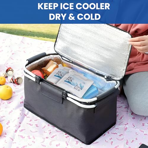 Reusable Ice Packs for Cooler- Long Lasting Cold Freezer Packs for Coolers and Lunch Boxes-Cooler Ice Packs for Camping Gear, Fishing, Road Trips,Beach Must Haves