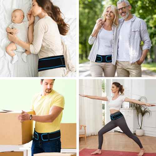 Sacroiliac SI Joint Hip Belt,Lower Back Support Brace for Men and Women,Pregnant Pelvic Trochanter Support Belt,Sciatica Pelvis Lumbar Hip Pain Relief(Black, Medium)