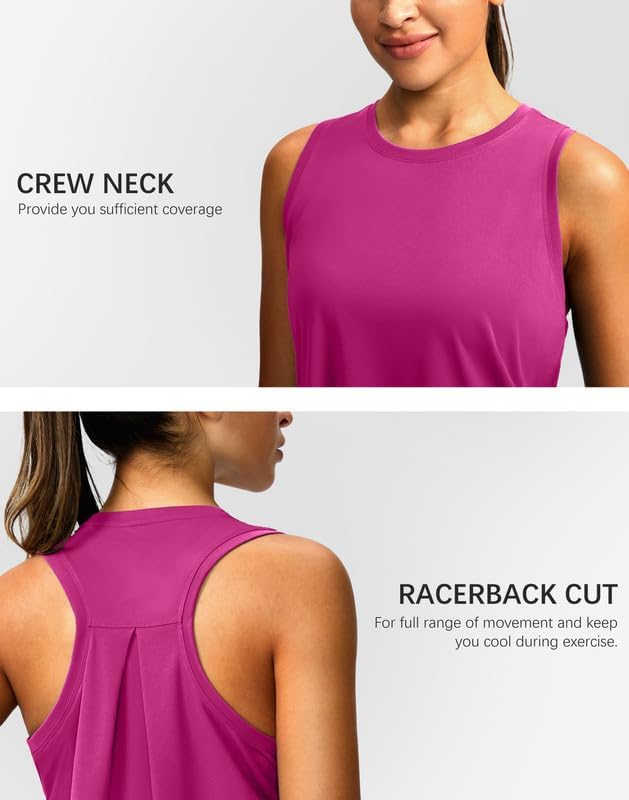 Women's Racerback Athletic Tank Tops - Sleeveless Loose Fit Yoga & Gym Shirts | Perfect for Running