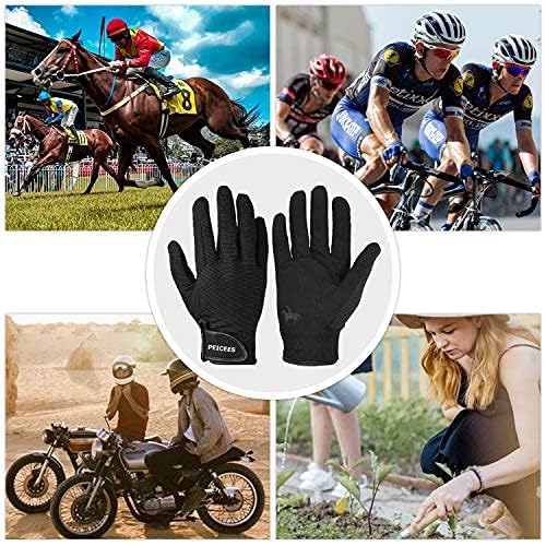 Peicees Horse Riding Gloves Professional Equestrian Riding Gloves for Women/Men/Kids Touchscreen Horseback Riding Gloves for Horse Riding Cycling Motorcycle and Outdoors Black/Coffee