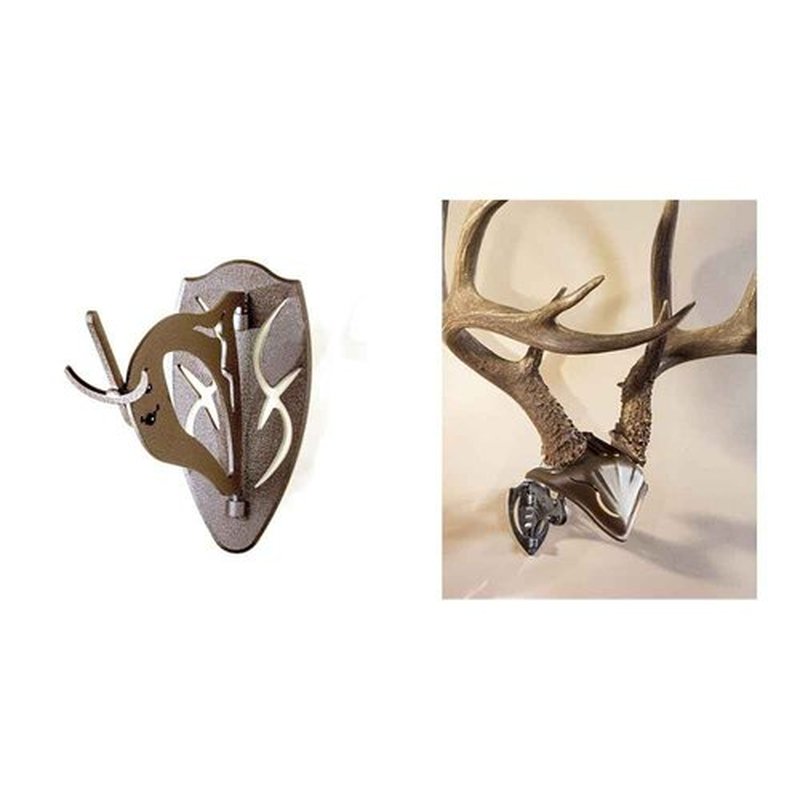 Skull Hooker Big Hooker European Trophy Mount for Elk, Moose, & Caribou Antlers, Robust Brown & Bone Bracket European Trophy Mount with Skull Cap, Graphite Black