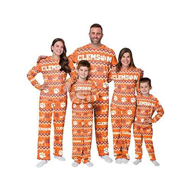 FOCO Women's NCAA College Team Ugly Pattern Matching Set Family Holiday Pajamas
