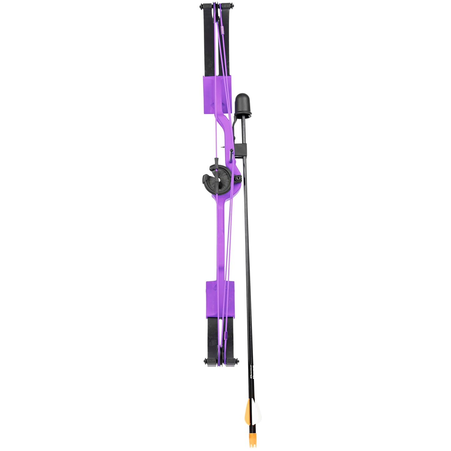 Bear Archery Brave Youth Bow Includes Whisker Biscuit, Arrows, and Arrow Quiver Recommended for Ages 8 and Up – Purple, Right Hand