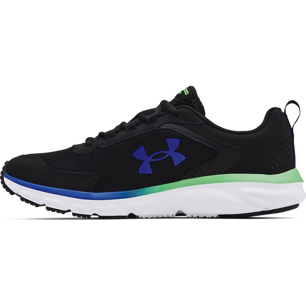 Under Armour Men's Charged Assert 9 Running Shoe, Black/White/Royal, 10.5 M