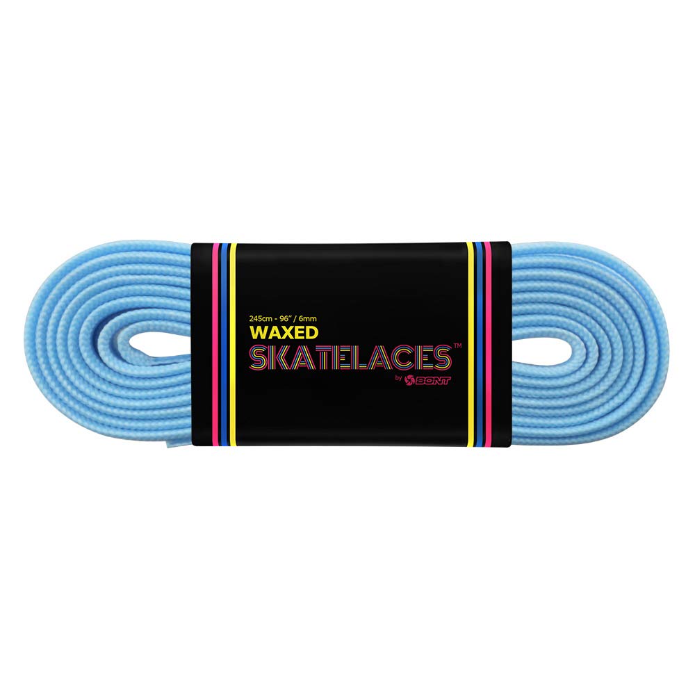 Bont Skates Waxed Laces - 6mm & 8mm - 47" 71" 79" 96" 108" - Tickle Blue (6mm Wide / 79 inch / 200 cm)