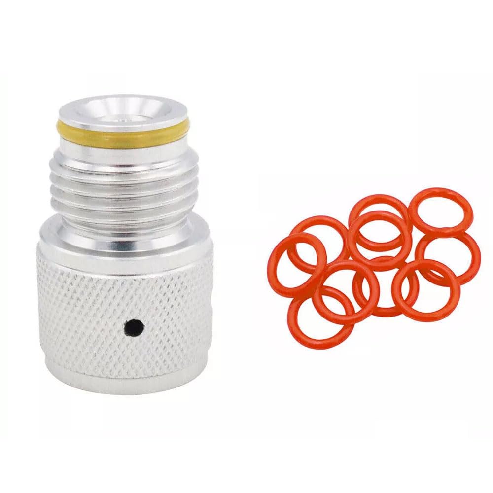 UCCKEYI CO2 Adapter with Rings Compatible with 88G 90G Disposable Co2 Cartridge to G1/2-14 Thread Tank