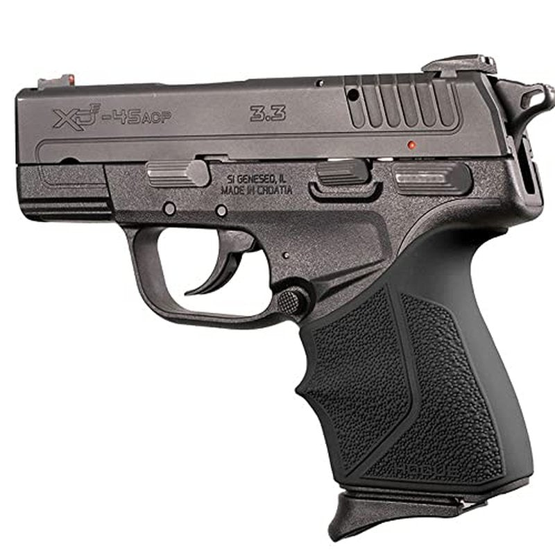 Hogue HandAll Beavertail Grip Sleeve for Springfield XD-E 9mm &.45 ACP, Black - 17310