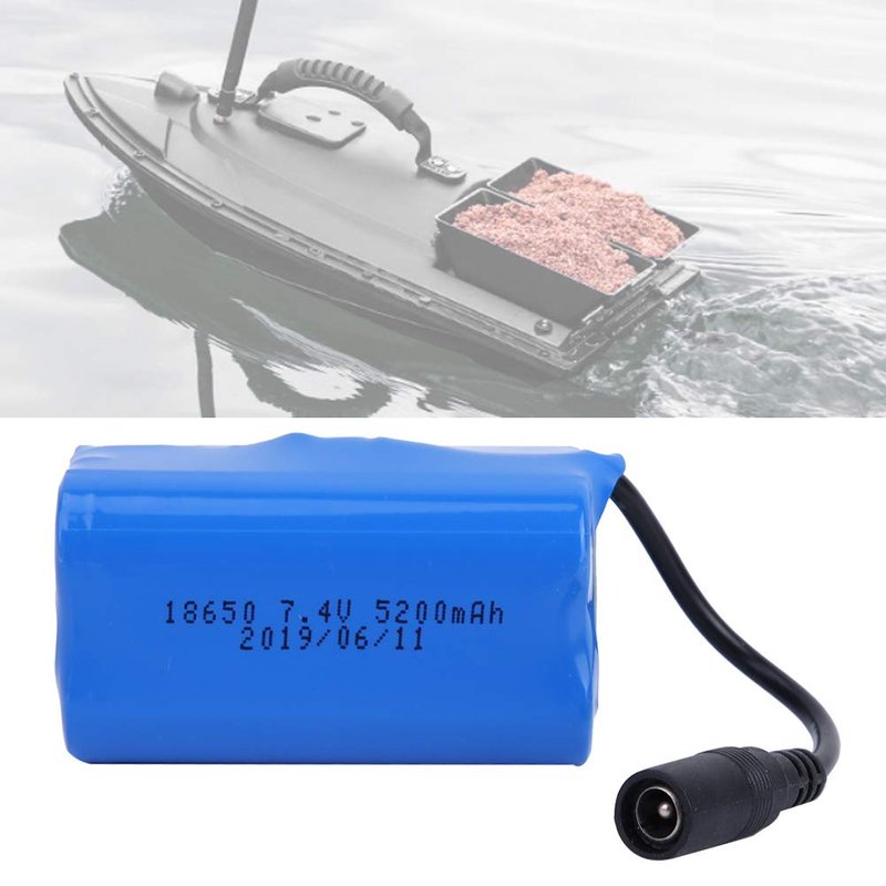 Alomejor RC Boat Battery, high Capacity Upgrade Long Lasting Fishing Bait Boat Battery for Anglers Recreational boaters Outdoor