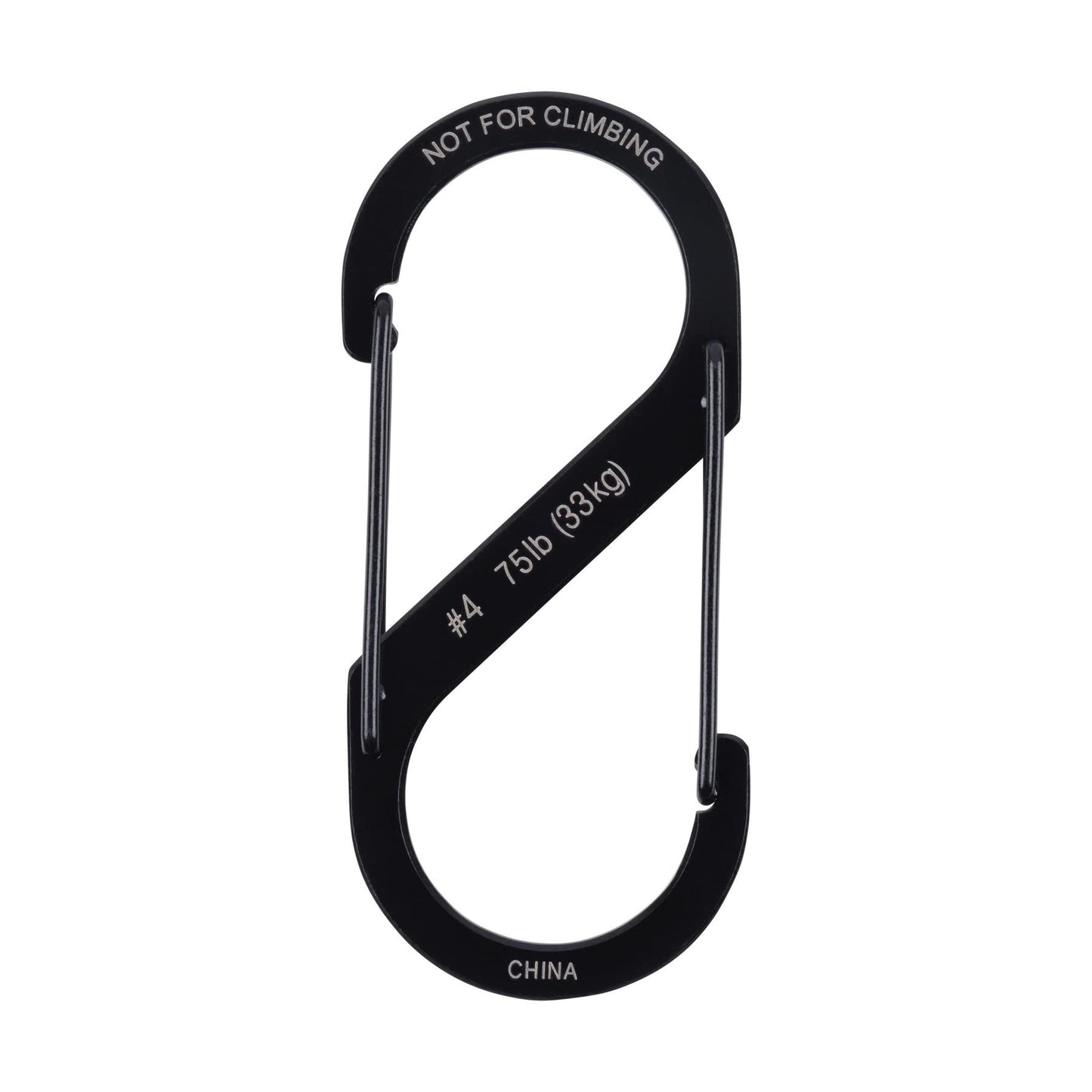 Nite Ize S-Biner Stainless Steel #4 Black Dual-Gated Carabiner Tool 75lb(2-Pack)