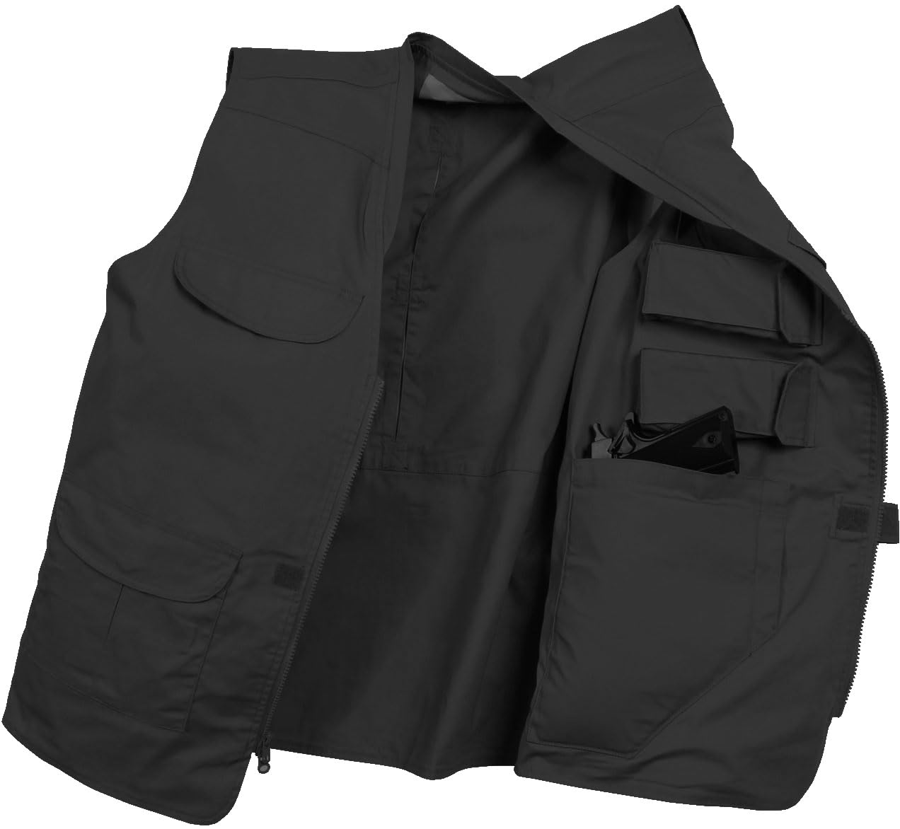 Rothco Men's Lightweight Professional CCW Concealed Carry Vest, Black, Medium