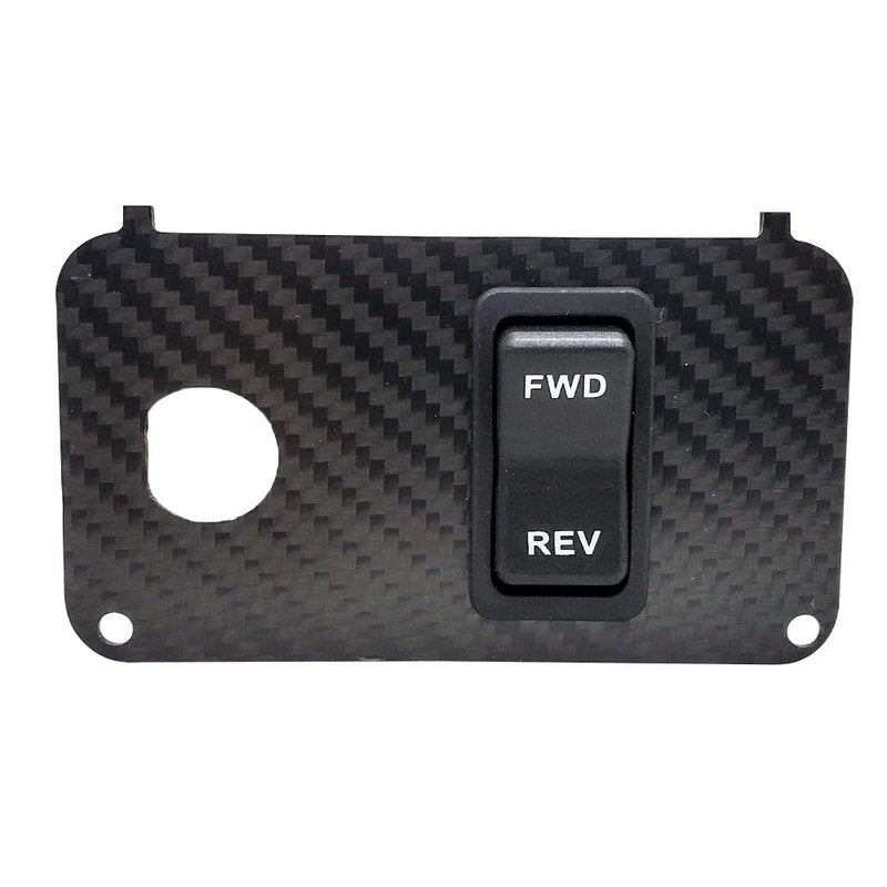OZ-USA Carbon Fiber Golf Cart Forward/Reverse Key Switch Plate Compatible with EZGO TXT PDS Electric 36V 48V
