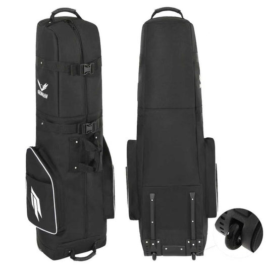 Gofly Golf Travel Bag for Airlines with Wheels, Lockable Zipper and Shoes Compartment, Soft-Sided Golf Club Travel Bag for Airline, Wear-Resistant Waterproof 900D Polyester Oxford