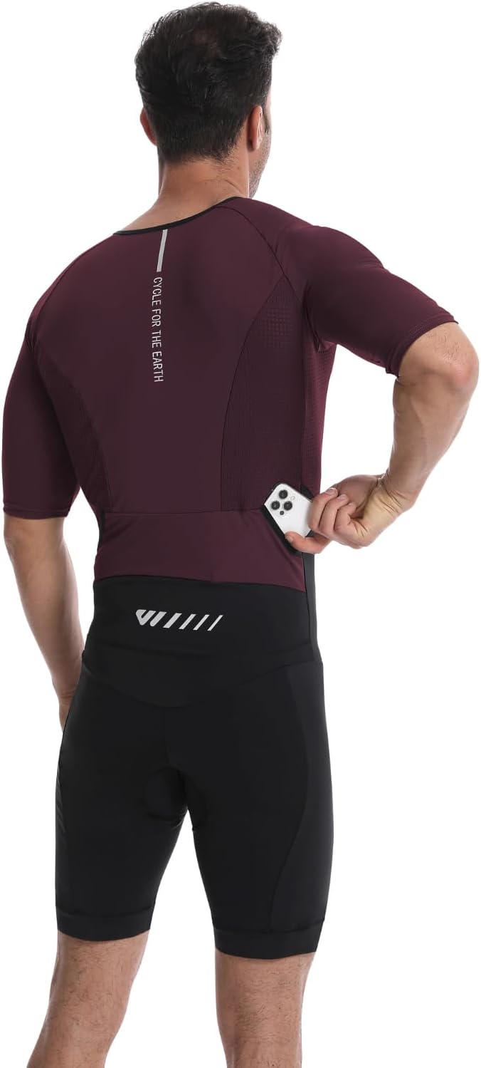 Men's Triathlon Suits - High Elasticity Breathable Quick-Drying Trisuits for Cycling, Swimming & Running | Various Sizes Available