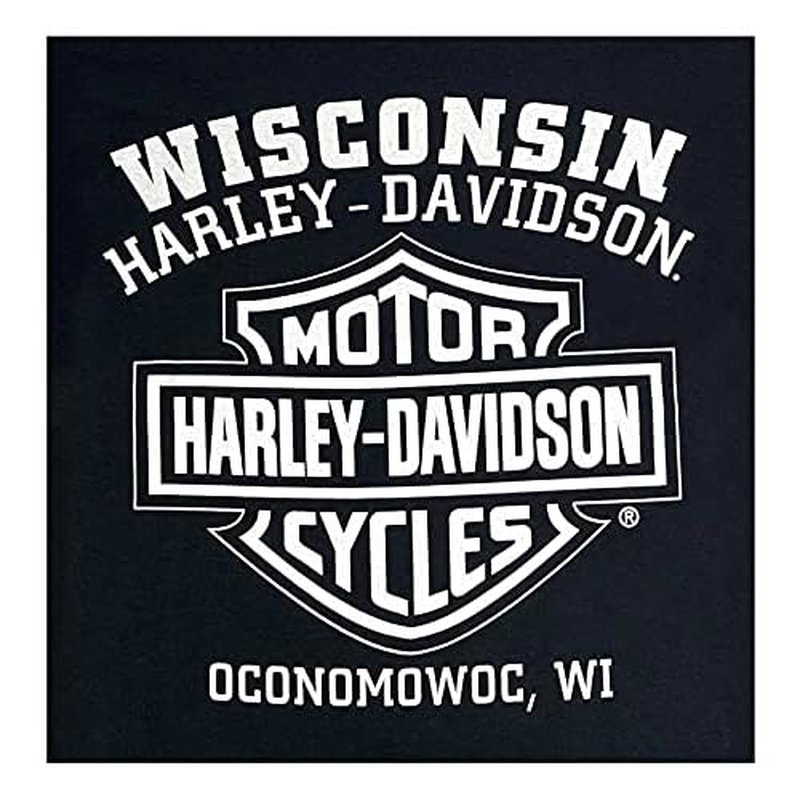 Harley-Davidson Men's Varsity B&S Logo Pullover Fleece Sweatshirt, Black