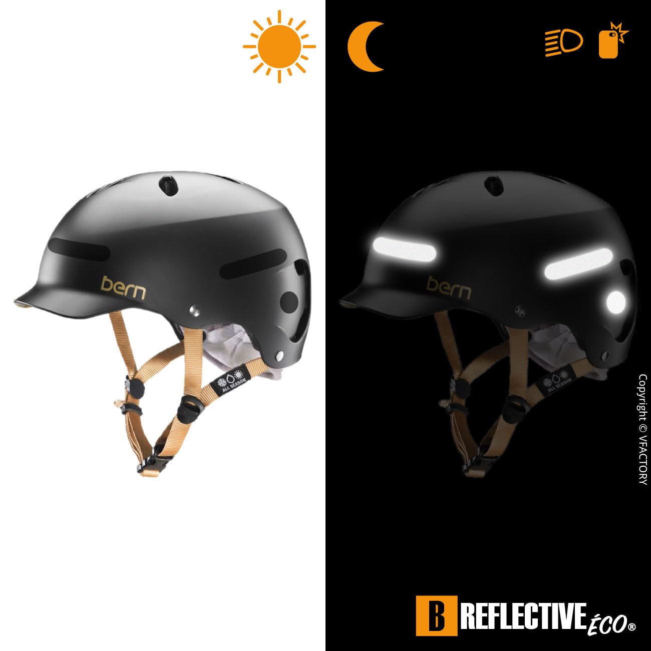 B REFLECTIVE Éco Multi, (2 Pack) 12 Retro Reflective Stickers kit, Night high Visibility Safety, Universal Adhesive for Bike/Stroller/Buggy/Helmet/Motorbike/Scooter/Toys, Black