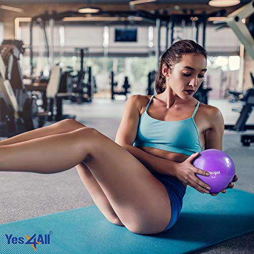 Yes4All Set 6 Weighted Toning Balls Knurl - (2lb - 3lb - 4lb - 5lb - 6lb - 8lb) - Multi Colors