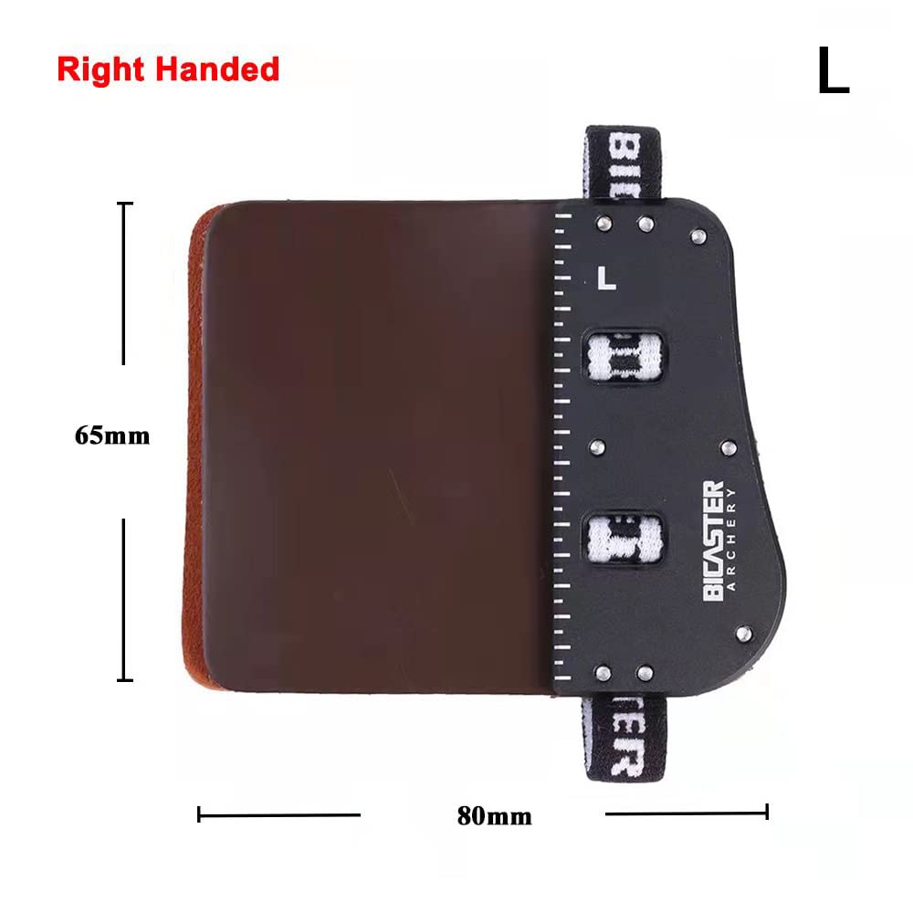 BICASTER SP3 Barebow Finger Tabs Cowhide Face+Aluminum Plate (Large, Right Handed)