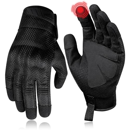 NoCry Tactical Gloves for Men with Comfortable Knuckle Guards - Durable Gloves with Reinforced Palm and Stitching - Perfect Combat Gloves Men with Touchscreen Fingers