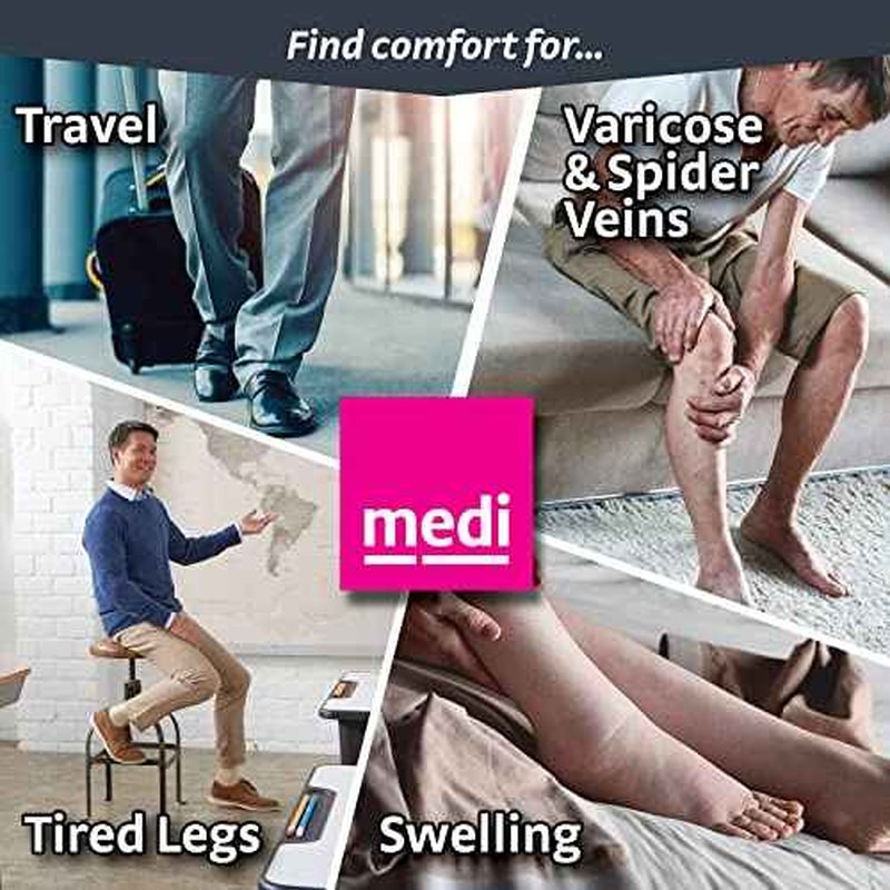 mediven for Men Classic, 20-30 mmHg ? Calf High Compression Stockings, Closed Toe Leg Circulation for Men, Compression Dress Socks, Leg Support Compression Coverage, Extra Wide