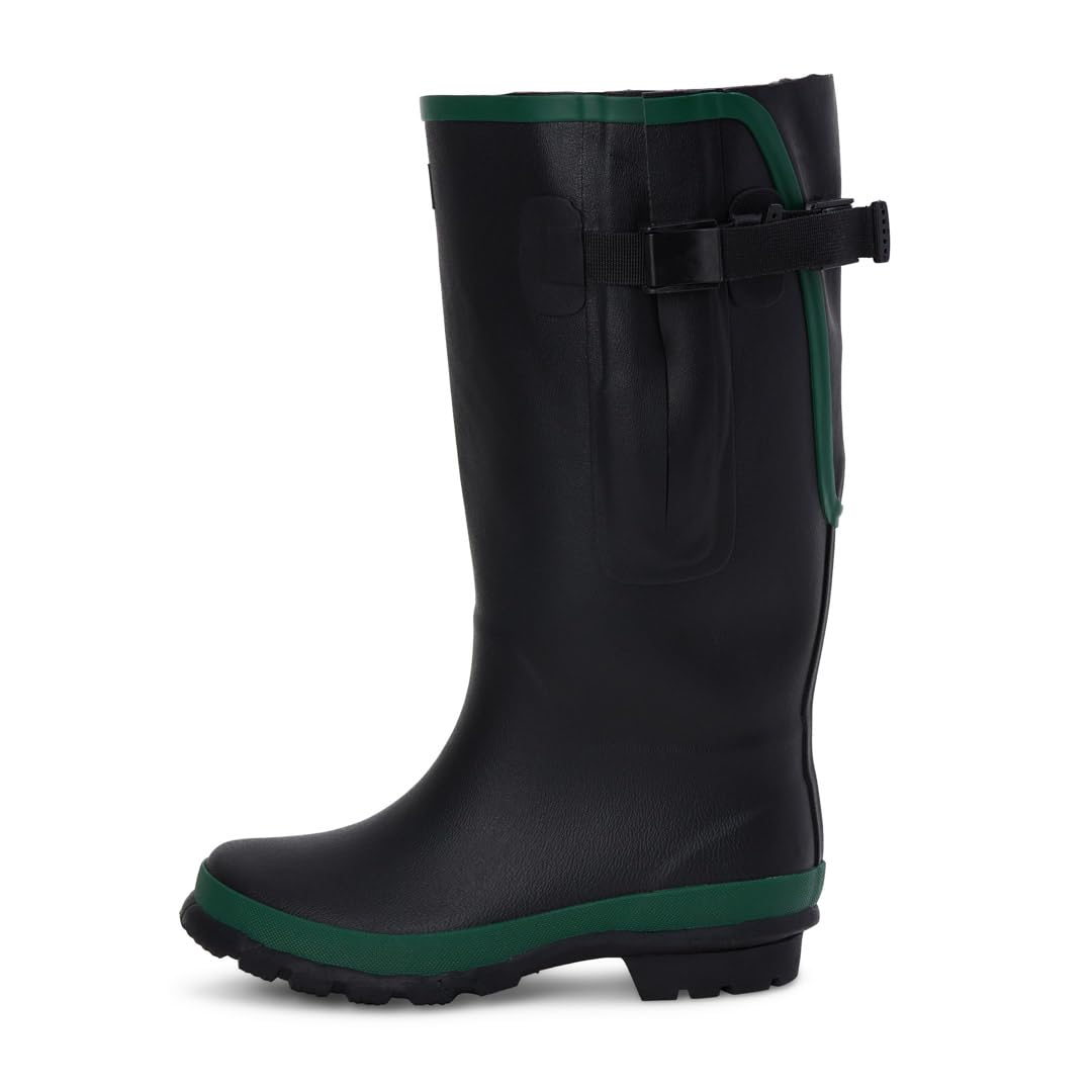 Jileon Extra Wide Calf Womens Rain Boots with Rear Expansion - Fit up to 20" Calves | Designed For Ladies with Wide Feet or Ankles | Durable and 100% Waterproof Boots