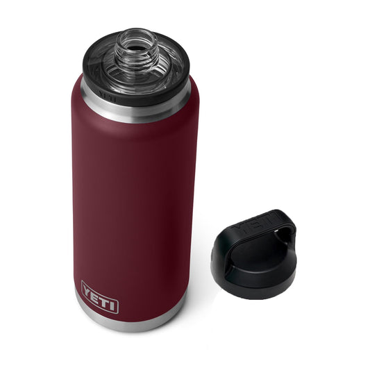 YETI Rambler 36 oz Bottle, Vacuum Insulated, Stainless Steel with Chug Cap, Wild Vine Red