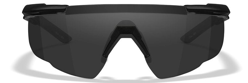 Wiley X Saber Advanced Shooting Glasses ANSI Z87.1+ Safety Sunglasses for Men and Women, UV and Eye Protection for Hunting and Shooting Matte Black Frames, Smoke Grey and Clear Lenses, Ballistic Rated