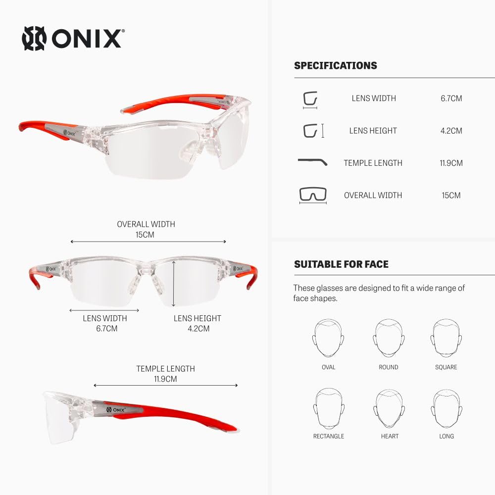ONIX Pickleball Owl Protective Comfortable Secure Soft and NonSlip Eyewear Modern and Lightweight Design