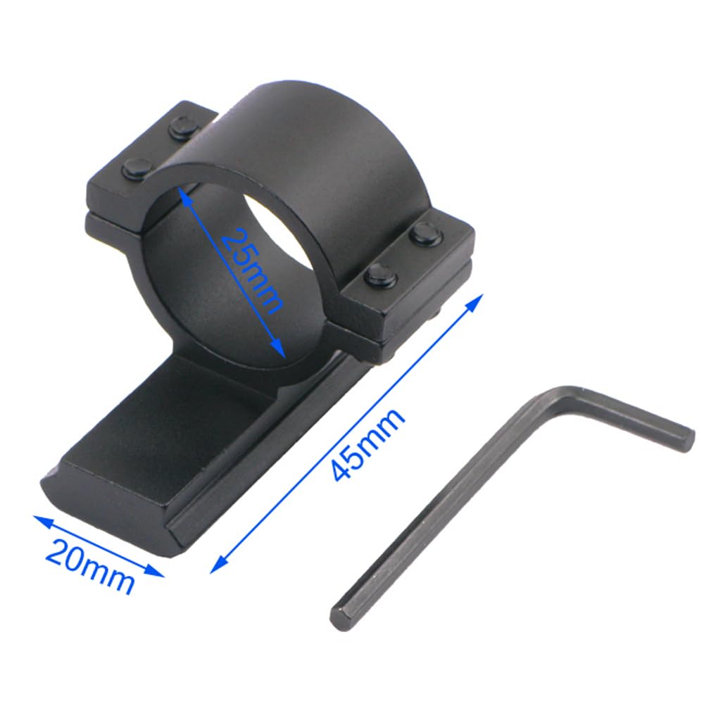 Calitte 25mm Telescope Clamp Holder Flashlight Mount with Stainless Steel Screws