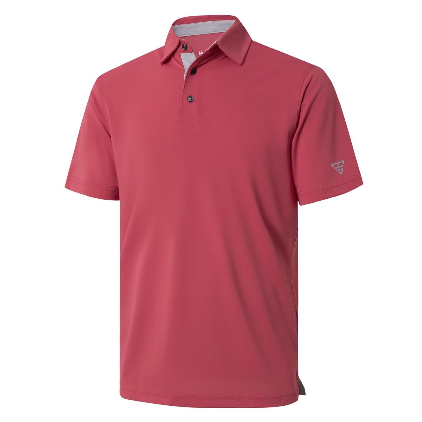 M MAELREG Mens Pique Polo Shirts Short Sleeve Performance Moisture Wicking Quick Dry Casual Golf Shirts for Men Brick