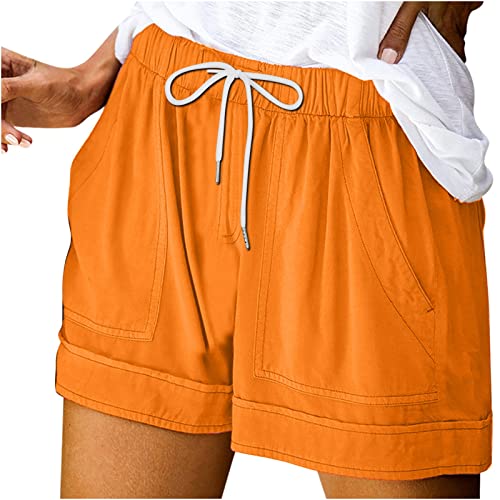 Aboser Women Shorts Womens Shorts Casual Drawstring Sweatshorts Classic Solid Color Pant Stretch Wide Leg Bottoms 2024 Y2K Lounge Shorts Big Promotion Prime of Day Deals Today