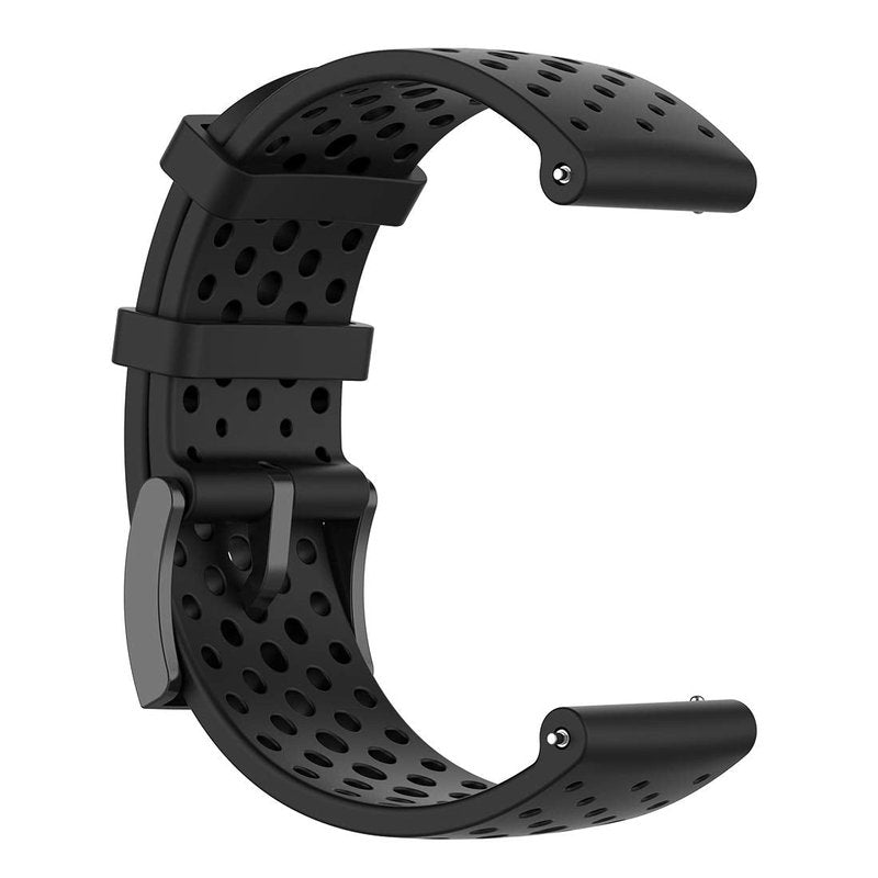 MOTONG For Suunto D5 Replacement Band - 24mm Repalcement Silicone Wrist Strap Band For Suunto D5/ Suunto Spartan Sport Wrist HR BARO/Suunto 9 Baro(Silicone Black)