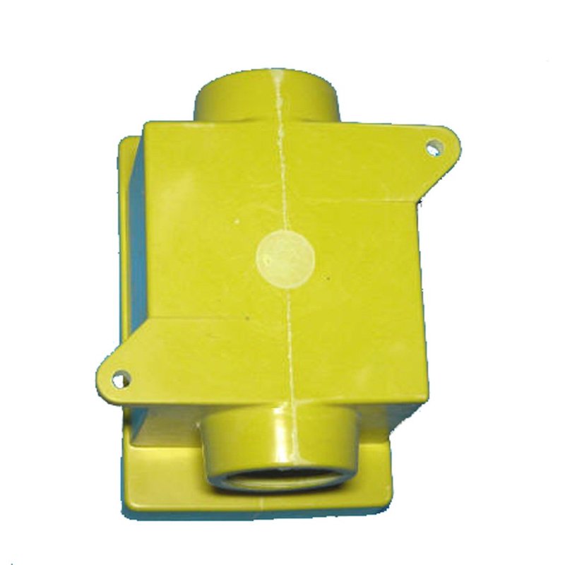 Marinco 6084CR Marine FD Box for 15, 20, 30, and 50-Amp Receptacles, and 7420CR and 7788CR Covers (Two 31" Knockout Holes, Yellow)