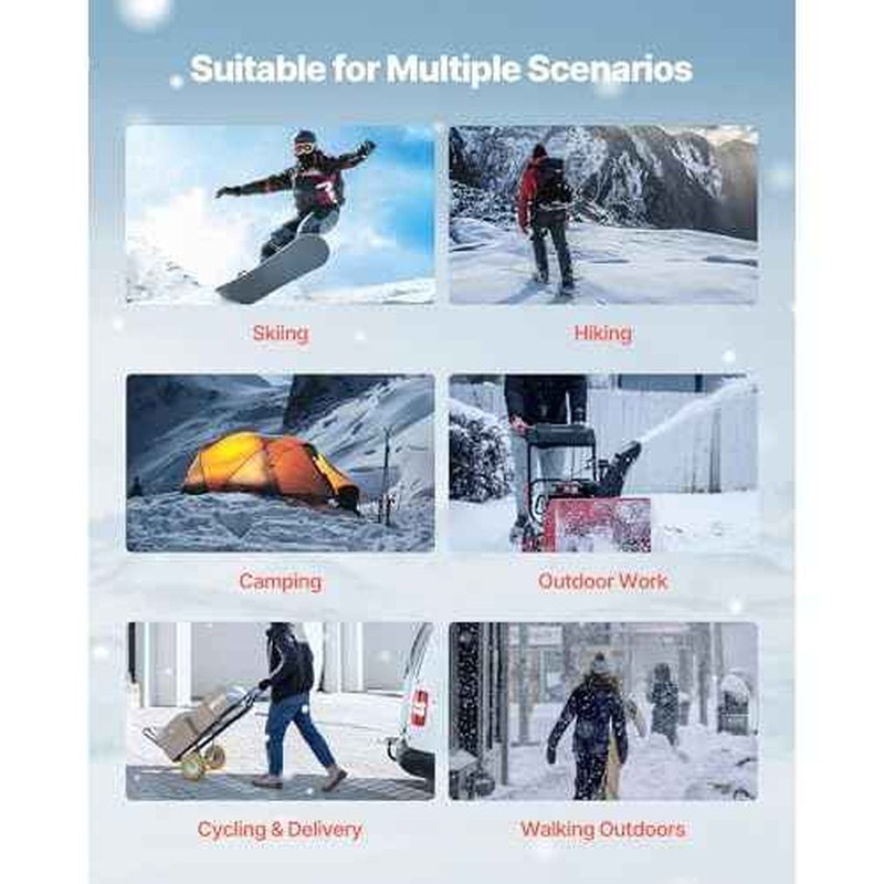 VEVOR Heated Vest,Men Electric Heating with Battery Pack,Lightweight Rechargeable Winter-Jacket with 3 Levels