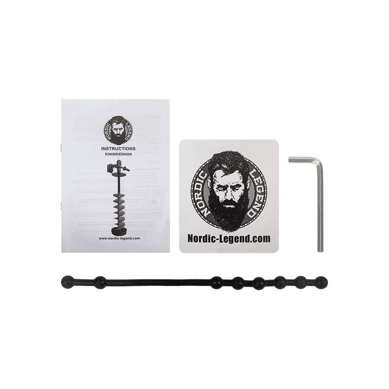 Nordic Legend Cordless Ice Drill - Lightweight Nylon Auger with Centering Blade & 8" Bit for Ice Fishing | Easy to Use