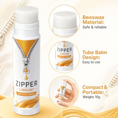 9 Pack Zipper Wax Sticks for Clothes & Gear Lubrication - Portable Beeswax Zipper & Snap Lubricant