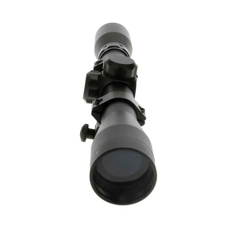 TRUGLO BUCKLINE Tactical Hunting Shooting Durable Waterproof Fogproof 1" Aluminum Tube Riflescope with Weaver-Style Mount Rings & Elastic Lens Covers Included, 4 x 32mm, Duplex Reticle