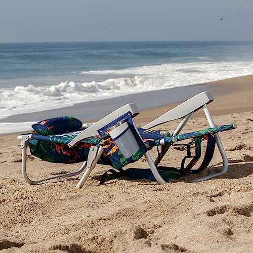 Tommy Bahama 5 Position Beach Chair (Green Leaves)
