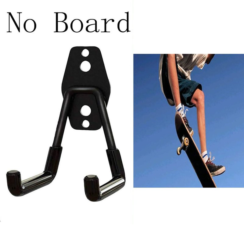Skateboard Hanger Wall Mount, Skateboard Wall Mount, Skateboard Hanger, Skateboard Rack, Skateboard Hooks, Storage Holder Display, for Home and Garage Mount Skateboard and Longboard - No Board, 2-Pcs