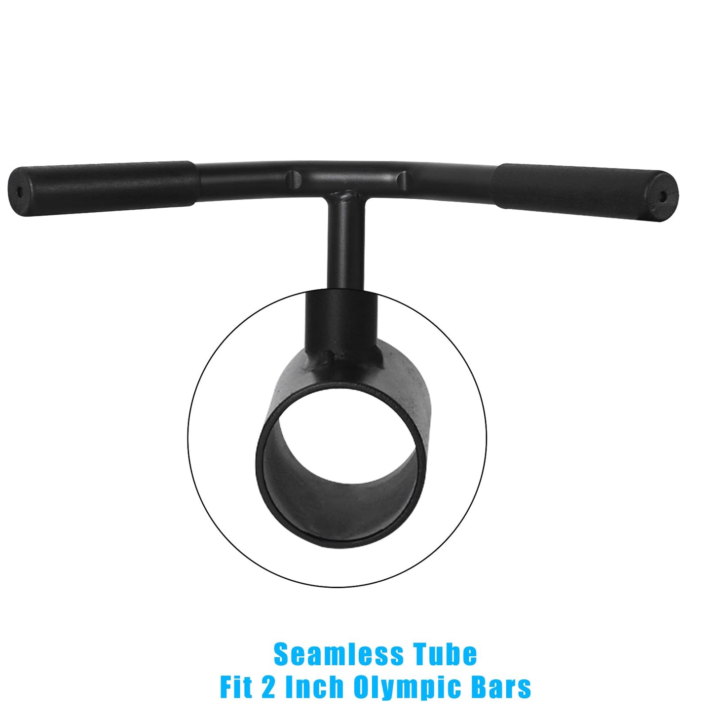 Luwint T Bar Row Handle, 2 Inch Olympic Landmine Attachment for Back Workout, Solid Steel T-Bar Row Handle for Landmine Exercises, Viking Press, Home Gym Barbell Attachment