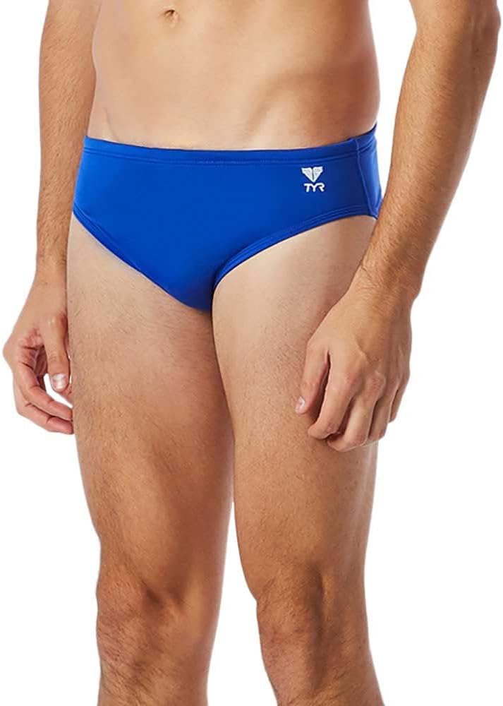 Solid Racer Brief Swimsuit - Comfortable & Stylish Swimwear for Men