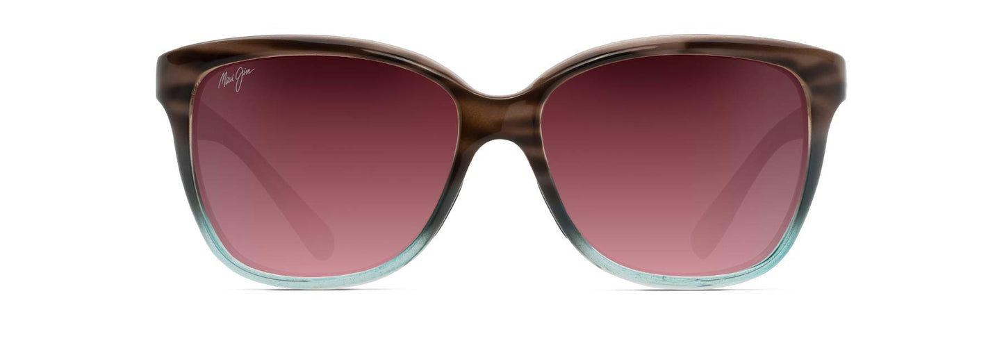 Maui Jim Women's Starfish Polarized Fashion Sunglasses, Sandstone with Blue/Maui Rose®, Medium