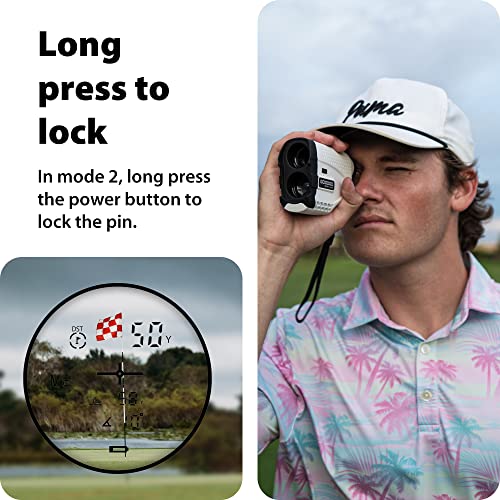 Gogogo Sport Vpro Laser Rangefinder for Golf & Hunting Range Finder 1200 Yard Distance Measuring with High-Precision Flag Pole Locking Vibration Function Slope Mode Continuous Scan